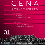 cena pos-concierto con la orquesta sinfónica de galicia