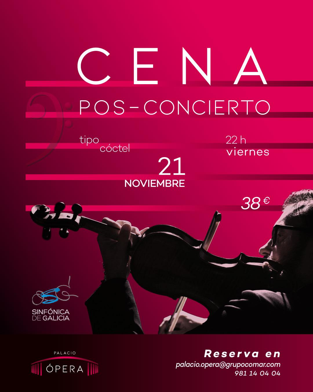 cena pos concierto sinfónica de galicia